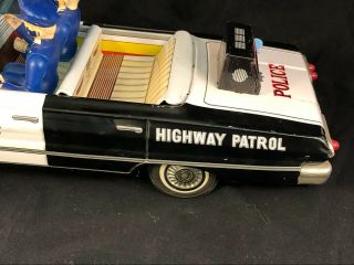 Daiya Highway Patrol Police Car Moving Japanese Tin Car with Light 4