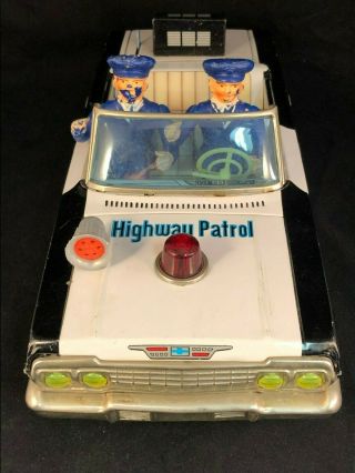 Daiya Highway Patrol Police Car Moving Japanese Tin Car with Light 6