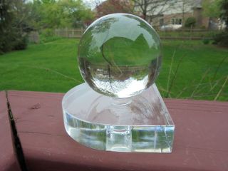 Rare Steuben Art Glass Walter Dorwin Teague Art Deco Globe Bookend c 1930 2