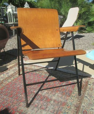 Vintage Russel Wright Samsonite Plywood Folding Chair Mid Century