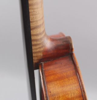 Exceptional Antique Inlaid Double Purfling Figured Maple 4/4 Violin & Bow 12