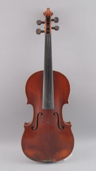 Exceptional Antique Inlaid Double Purfling Figured Maple 4/4 Violin & Bow 3