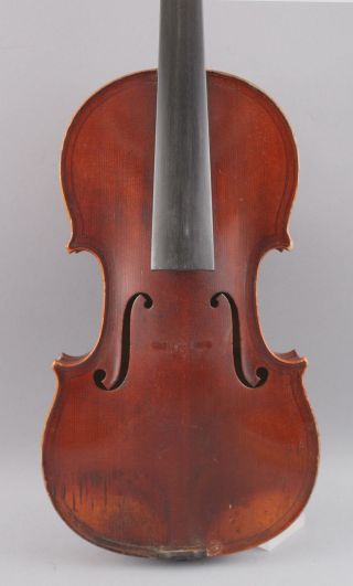 Exceptional Antique Inlaid Double Purfling Figured Maple 4/4 Violin & Bow 4