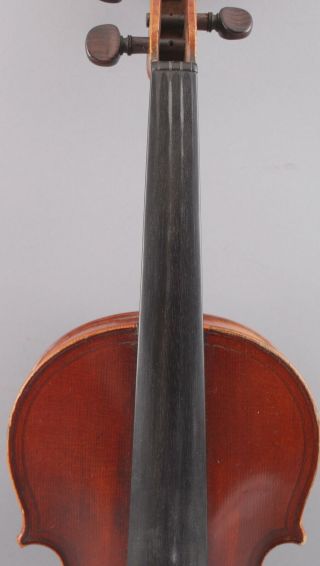 Exceptional Antique Inlaid Double Purfling Figured Maple 4/4 Violin & Bow 6