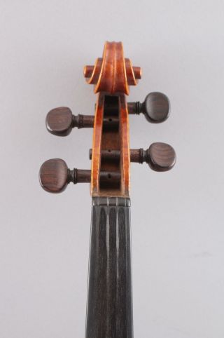 Exceptional Antique Inlaid Double Purfling Figured Maple 4/4 Violin & Bow 7