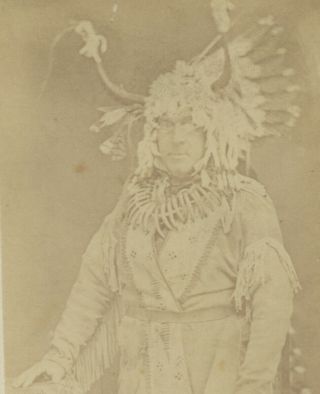 1870s Col A J Vaughan Civil War Cdv Photo Native American Indian Dress Blackfoot