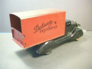 VINTAGE 1930s MARX or WYANDOTTE PRESSED STEEL TOY DELUXE DELIVERY CO.  TRUCK 11 