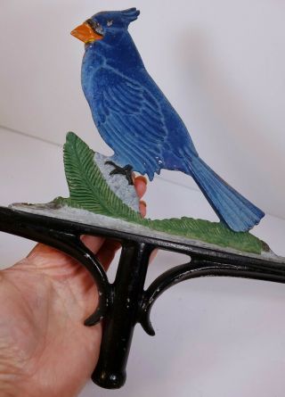 Vintage Blue Bird Weather Vane Lightning Rod Arrow Pointer Cardinal Barn Roof 5