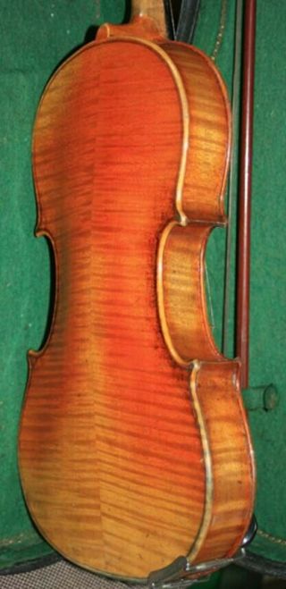Old antique violin with case and bow 6