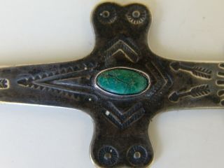 Navajo Silver Letter Opener with Turquoise and Thunderbird 2