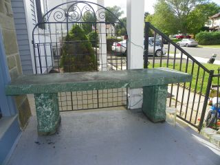 Green Marble Garden Bench