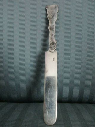 GORHAM 1880 HIZEN KNIFE Aesthetic BIRD Clouds STERLING SILVER.  925 FIGURAL Mono 12