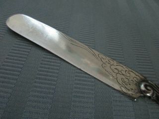 GORHAM 1880 HIZEN KNIFE Aesthetic BIRD Clouds STERLING SILVER.  925 FIGURAL Mono 6