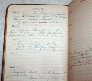 1891 Connecticut Lady ' s DIARY Slater Museum Norwich Idaho Indian Missionary etc 8