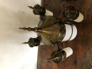 Vintage Antique Hanging Gothic Pendant Church Light large R.  A.  Manning 10