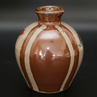TOMOO HAMADA Japanese Mashiko pottery Flower vase With Wooden Box 3