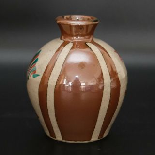 TOMOO HAMADA Japanese Mashiko pottery Flower vase With Wooden Box 5