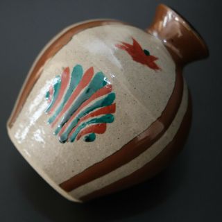 TOMOO HAMADA Japanese Mashiko pottery Flower vase With Wooden Box 8