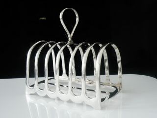 Large Heavy Silver Toast Rack,  Sheffield 1908,  Atkin Brothers 3