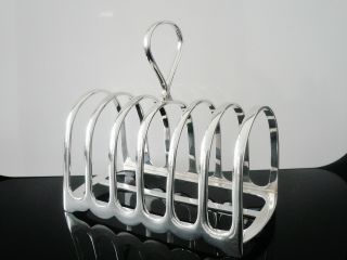 Large Heavy Silver Toast Rack,  Sheffield 1908,  Atkin Brothers 7