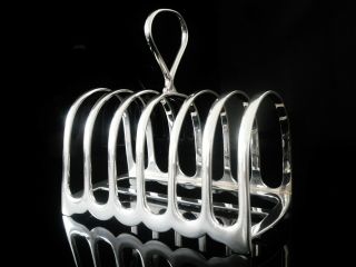 Large Heavy Silver Toast Rack,  Sheffield 1908,  Atkin Brothers 8