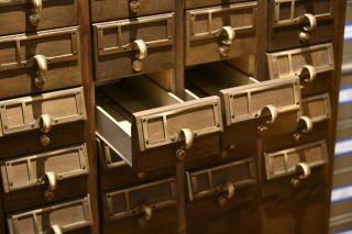 3 Antique Remington Rand Library Card Catalogs 60 drawers Vintage 2