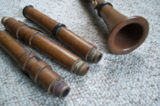 Antique 1800 Boxwood - Ebony - Brass Clarinet 7