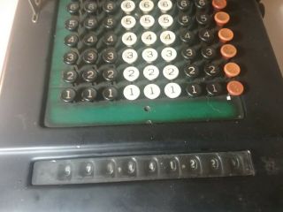 Antique 1920s Burroughs 8 Column Vintage Hand Crank Adding Machine 3