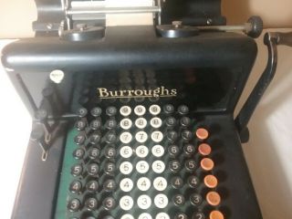 Antique 1920s Burroughs 8 Column Vintage Hand Crank Adding Machine 4