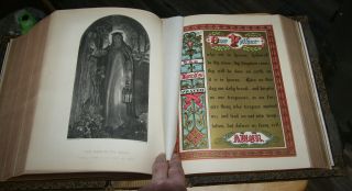 Large antique c1885 Catholic family Bible Douay Rheims clasps 12