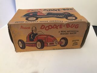 1949 NOSCO Plastic Wind - up Doodle Bug MIdget Racer 9.  25 - inch 10