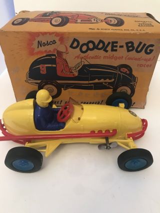 1949 Nosco Plastic Wind - Up Doodle Bug Midget Racer 9.  25 - Inch