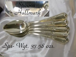 Louis XV Orfevrerie Ercuis Silver Fork & Spoons 24Pc.  w/Box 5