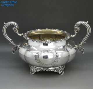 William Iv Good Heavy Solid Sterling Silver Irish Sugar Bowl 474g Jm Dublin 1834