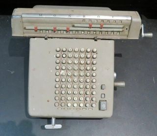 Rare Vintage Mechanical Adding Machine Monroe Calculator The Educator