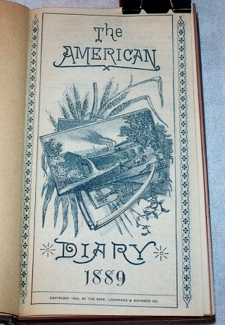 1889 Lady ' s Diary Norwich Connecticut Centennial George Washington Inauguration 3