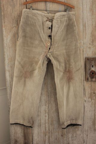 Pants Vintage French Cords men ' s Corduroy c1920 34 inch waist timeworn hunting 3