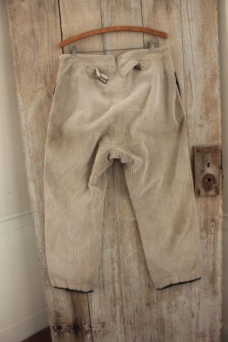 Pants Vintage French Cords men ' s Corduroy c1920 34 inch waist timeworn hunting 7