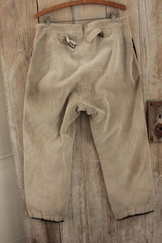 Pants Vintage French Cords men ' s Corduroy c1920 34 inch waist timeworn hunting 9