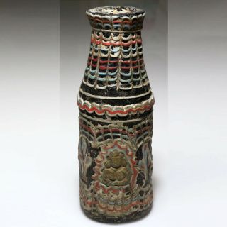 MUSEUM QUALITY PHOENICIAN GLASS COLORED BOTTLE CIRCA 1000 - 700 BC 2