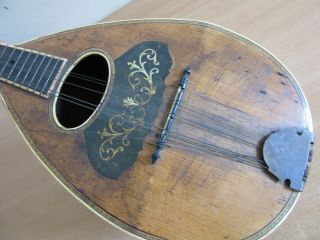 Antique Bowl back inlaid Mandolin guitar for restoration 8