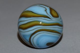 VINTAGE MARBLES SHOOTER CHRISTENSEN CAC FLAME SWIRL H/O 3/4 