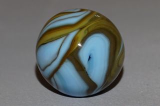 VINTAGE MARBLES SHOOTER CHRISTENSEN CAC FLAME SWIRL H/O 3/4 