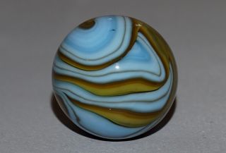 VINTAGE MARBLES SHOOTER CHRISTENSEN CAC FLAME SWIRL H/O 3/4 