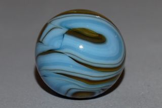 VINTAGE MARBLES SHOOTER CHRISTENSEN CAC FLAME SWIRL H/O 3/4 