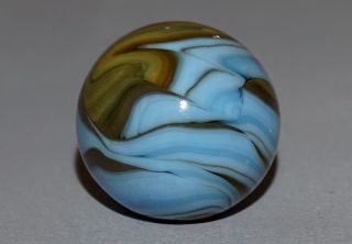 VINTAGE MARBLES SHOOTER CHRISTENSEN CAC FLAME SWIRL H/O 3/4 