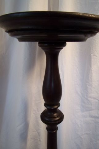 VTG Antique Carved American Black Walnut Wooden Pedestal Fern Plant Stand 35.  5 