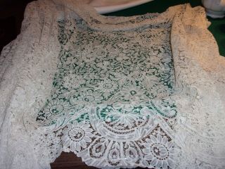 Antique Fine Spanish Lace,  Ecru,  114” X 35”