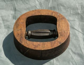 Antique Hat Stretcher Wood With Iron Handle Size 6 7\8