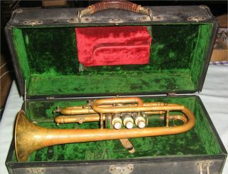 Vintage 1900 Cornet Harwood Special,  Jenkins & Sons,  Austria,  Kansas City,  Trumpet
